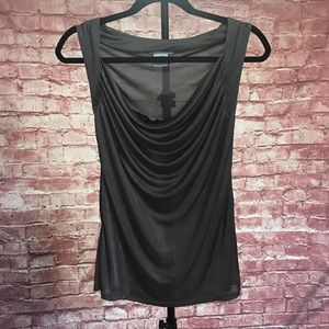 Charlotte Russe sleeveless top with black lace